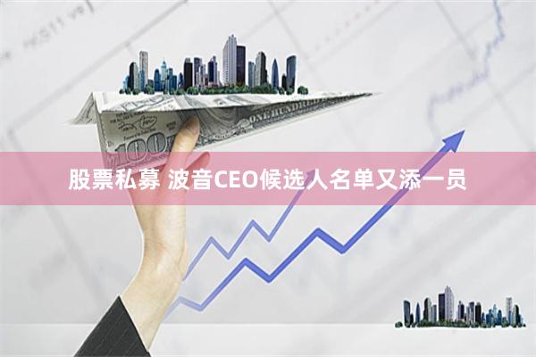 股票私募 波音CEO候选人名单又添一员