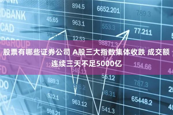 股票有哪些证券公司 A股三大指数集体收跌 成交额连续三天不足5000亿